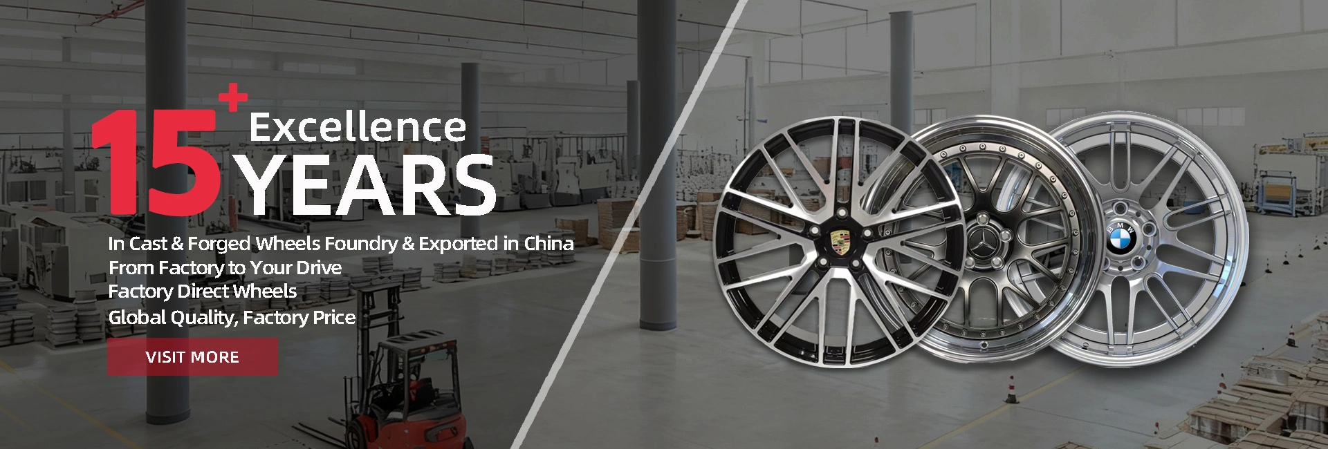 15+ Years of Excellence in Cast & Forged Wheels Foundry & Exported in China ---Factory Direct Wheels/From Factory to Your Drive/Global Quality, Factory Price