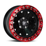F602 red black beadlock off-road wheel for Ford Ranger and Tacoma