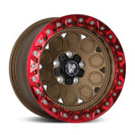 F602 matte brown beadlock off-road wheel for Tacoma and lifted trucks