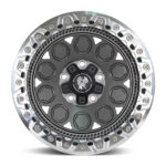 F602 silver machined forged off-road wheel for Toyota Hilux and overland vehicles