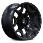 B507 matte black forged off-road wheel for Tacoma and Jeep Gladiator