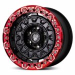 B503 red black beadlock wheel for Toyota Tacoma and Jeep Gladiator