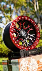 B504 red black beadlock wheel for Jeep Wrangler and Ford Bronco