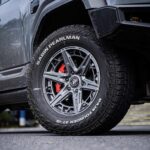 B511 forged off-road wheel mounted on lifted Toyota Land Cruiser