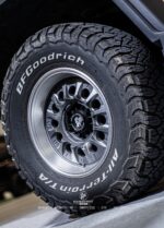 B508 retro forged off-road wheel mounted on lifted Toyota Land Cruiser